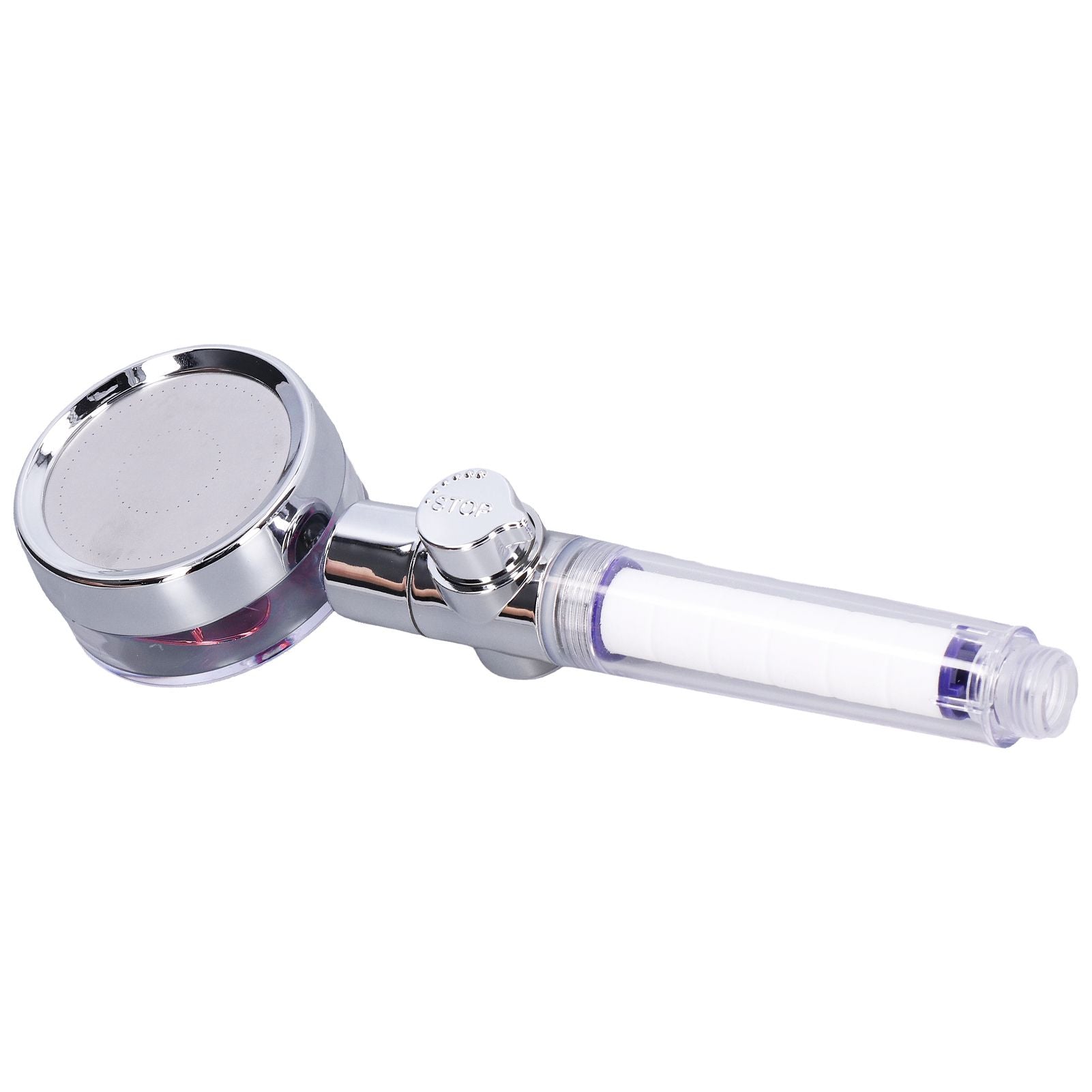 G1/2 High Pressure Fan Shower Head with Pause Switch 360 Degree Rotation Handheld Filter Detachable Shower V1294-YM0523-3112210109312
