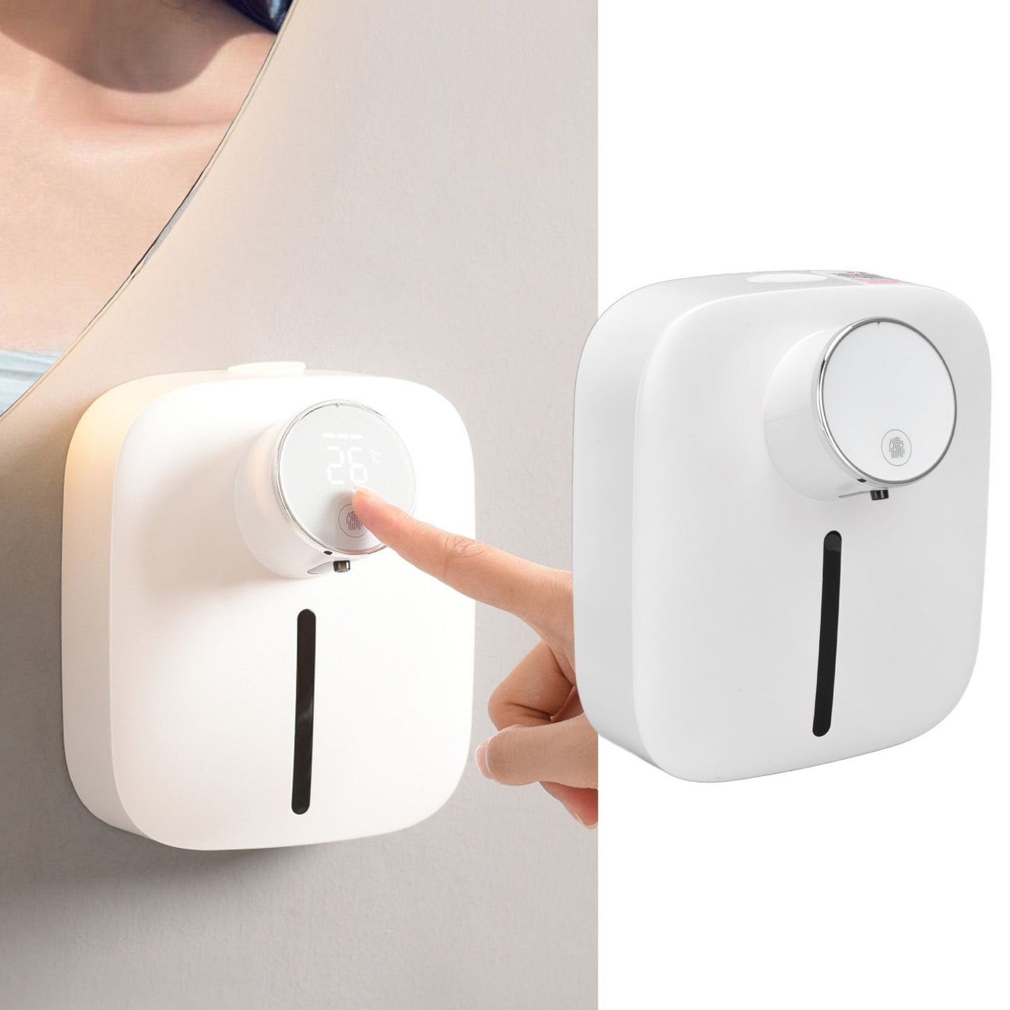 320ML Automatic Soap Dispenser USB Charging Non Contact Intelligent Soap Dispenser Wall Mounted Foam Soap V1294-YM0523-3112210109811