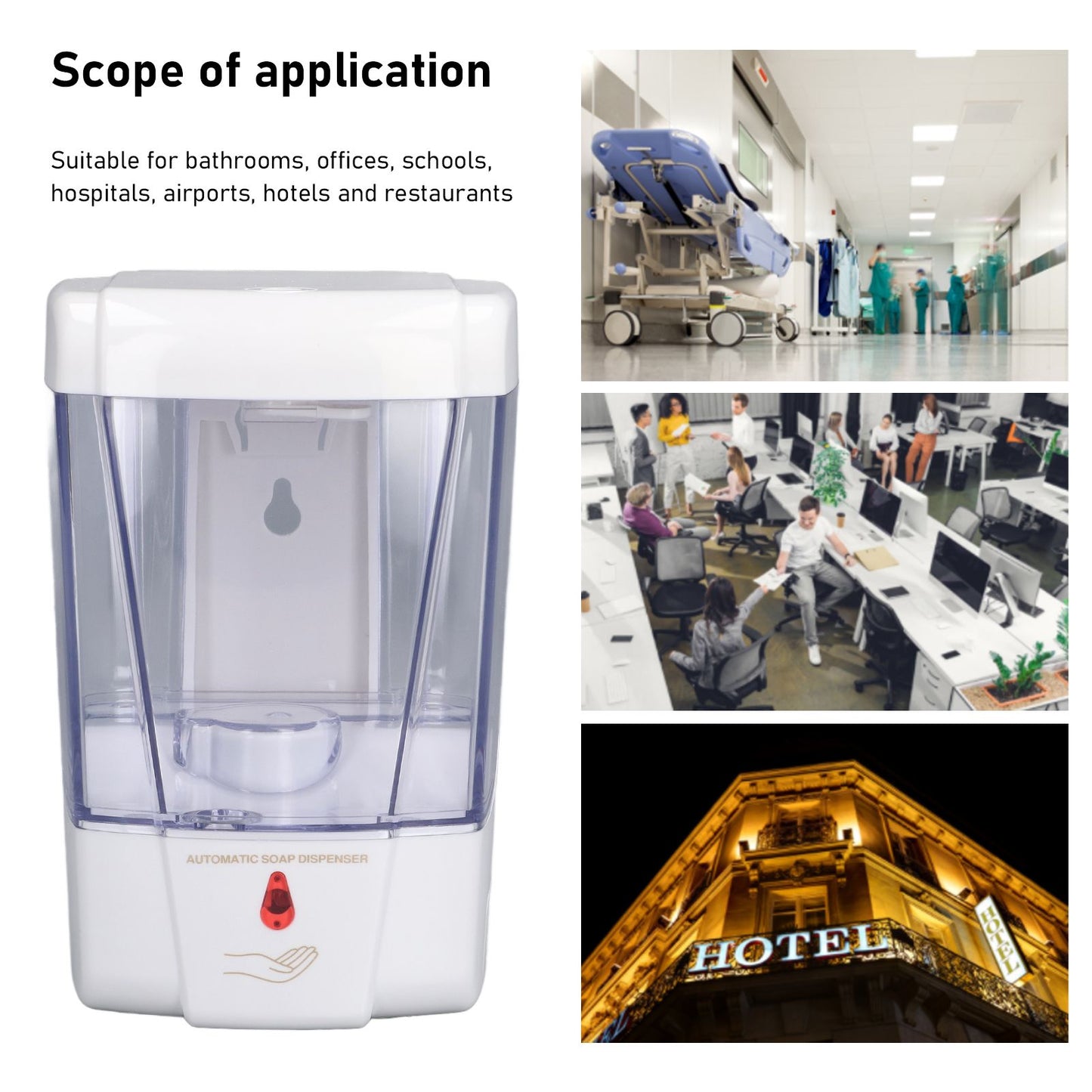 Automatic Soap Dispenser Wall Mounted Touchless Liquid Soap Container for Home Hotel Public Places V1294-YM0523-3112210110911