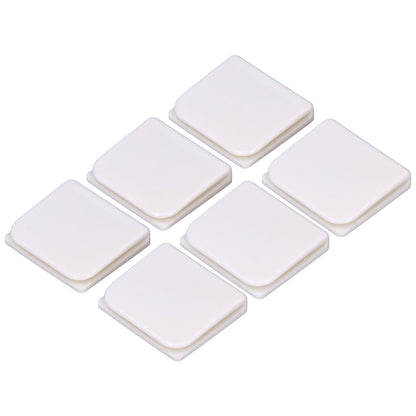 6Pcs/Set Shower Splash Curtain Clips White Self Adhesive 4.5x5cm for Home Bathroom Bedroom Living Room Kitchen V1294-YM0523-3112210122511