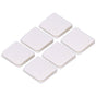 6Pcs/Set Shower Splash Curtain Clips White Self Adhesive 4.5x5cm for Home Bathroom Bedroom Living Room Kitchen V1294-YM0523-3112210122511