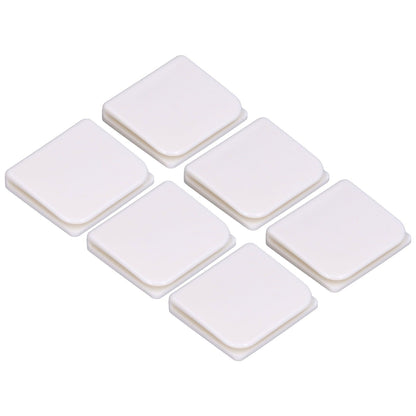 6Pcs/Set Shower Splash Curtain Clips White Self Adhesive 4.5x5cm for Home Bathroom Bedroom Living Room Kitchen V1294-YM0523-3112210122511