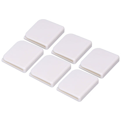 6Pcs/Set Shower Splash Curtain Clips White Self Adhesive 4.5x5cm for Home Bathroom Bedroom Living Room Kitchen V1294-YM0523-3112210122511