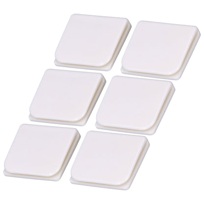 6Pcs/Set Shower Splash Curtain Clips White Self Adhesive 4.5x5cm for Home Bathroom Bedroom Living Room Kitchen V1294-YM0523-3112210122511