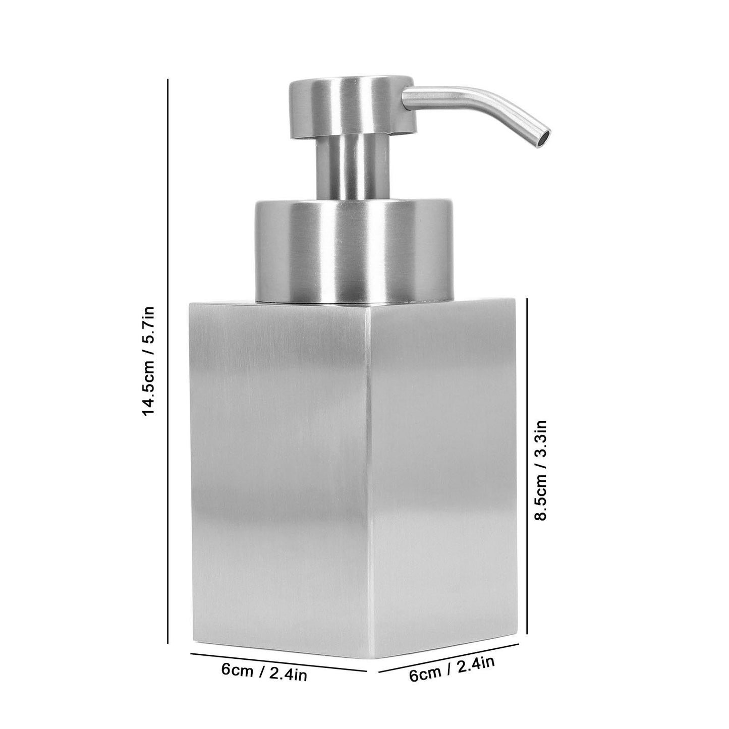 Foaming Soap Dispenser Stainless Steel Shower Gel Shampoo Dispenser with PP Pump Head for Bathroom Kitchen V1294-YM0523-3112220000311