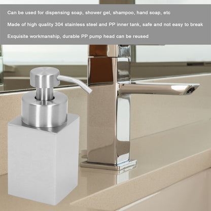 Foaming Soap Dispenser Stainless Steel Shower Gel Shampoo Dispenser with PP Pump Head for Bathroom Kitchen V1294-YM0523-3112220000311