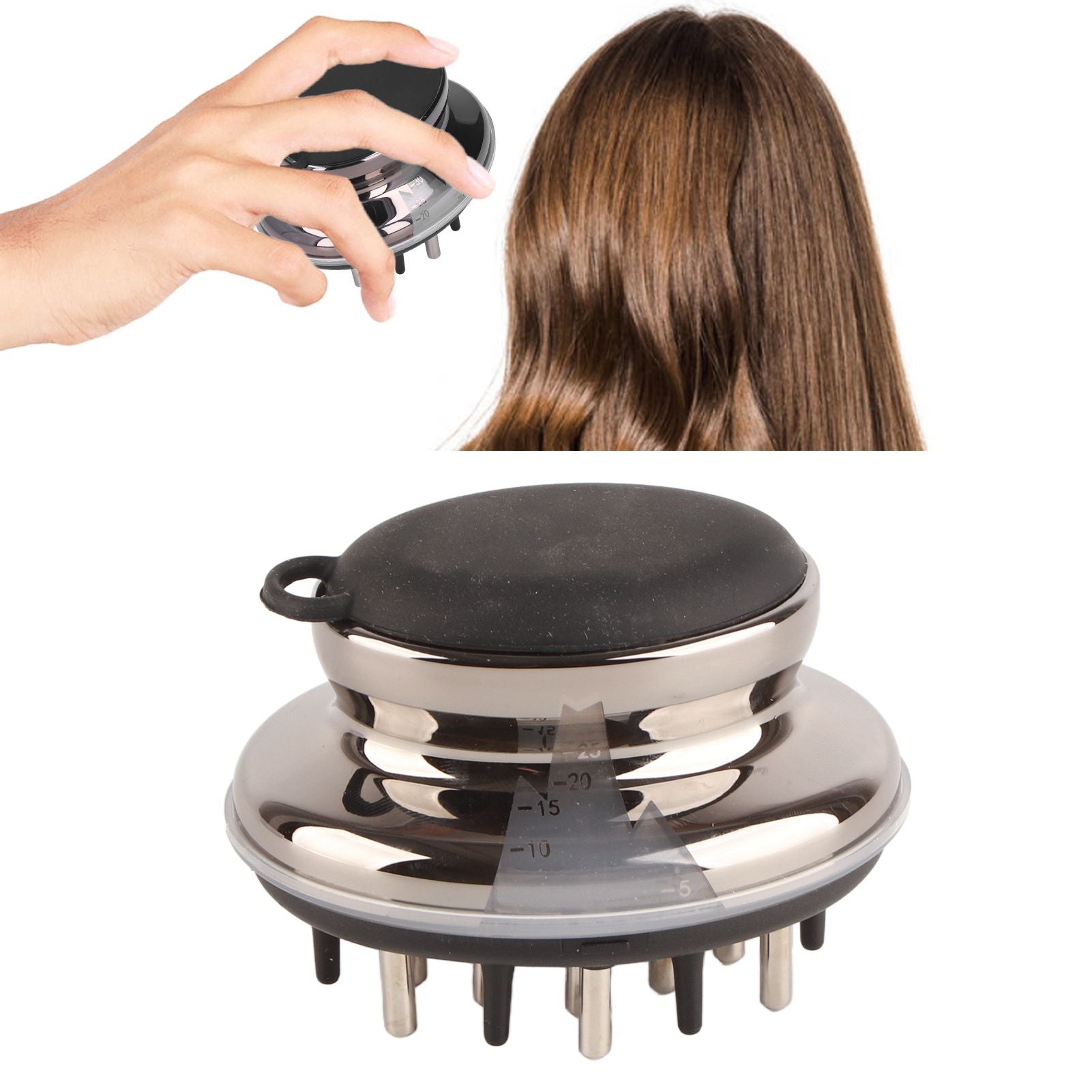 Scalp Applicator Comb Perspective Scale Window Design Ergonomic Essential Oil Resistant Scalp Massager V1294-YM0523-3112220000911