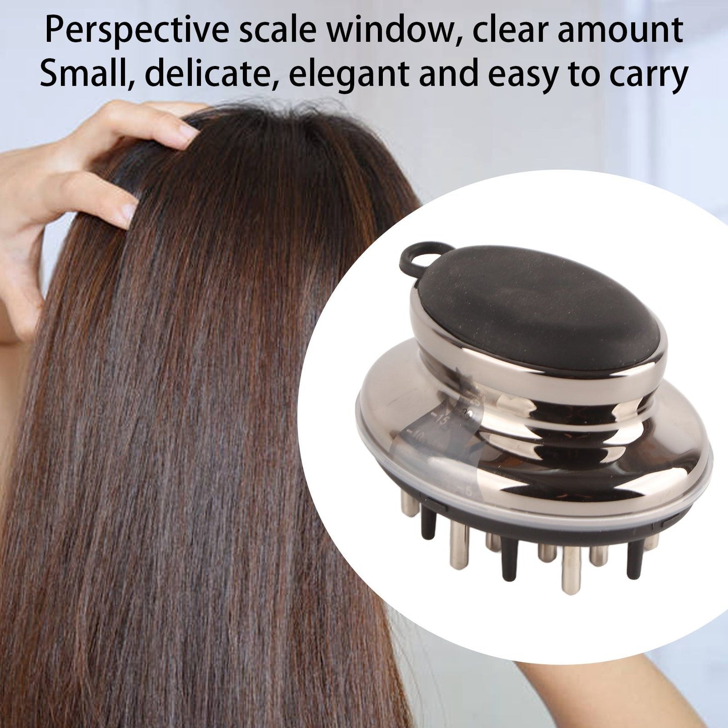 Scalp Applicator Comb Perspective Scale Window Design Ergonomic Essential Oil Resistant Scalp Massager V1294-YM0523-3112220000911