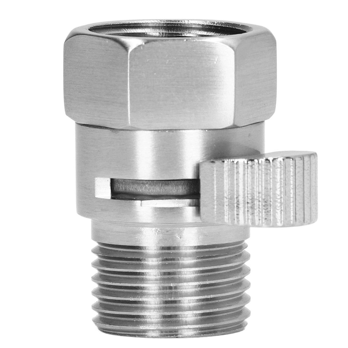 G1/2 Shower Head Sprayer Valve Brass Shut Off Valve Silver Water Control Valve for Home Bathroom V1294-YM0523-3112220002311