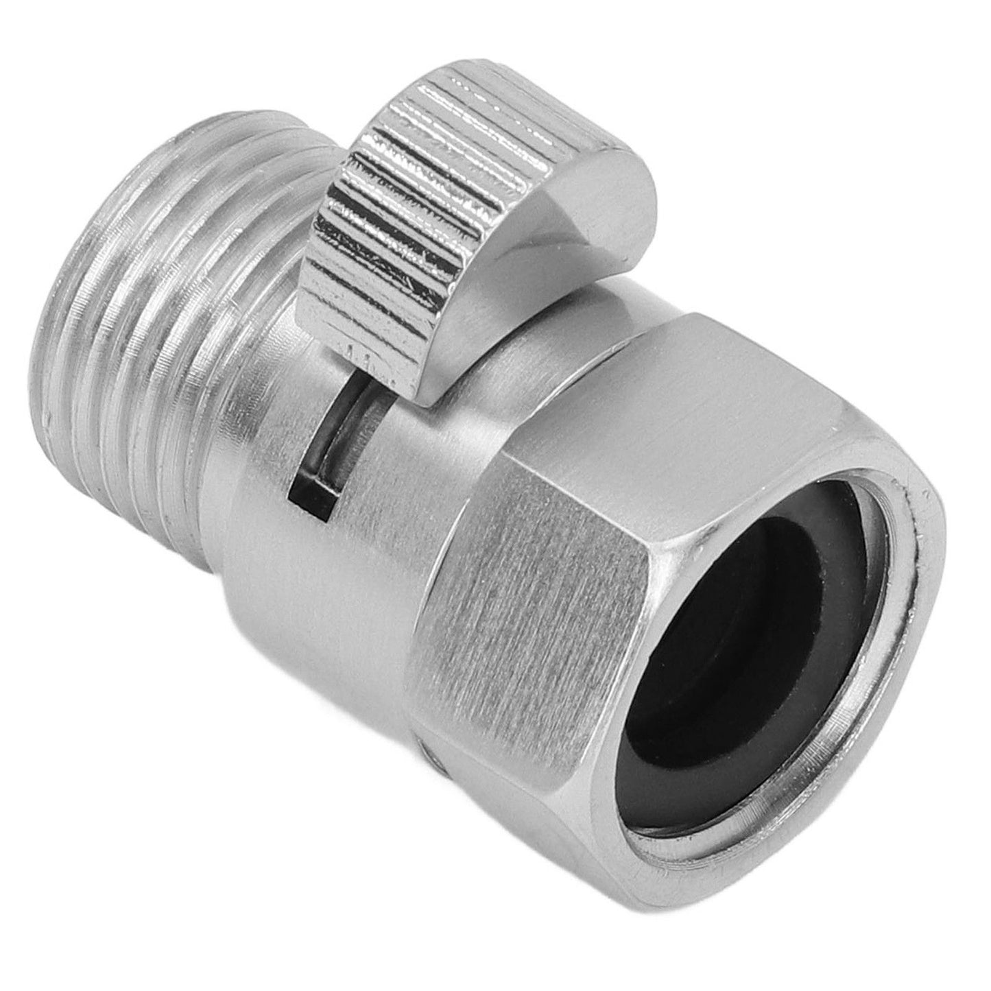 G1/2 Shower Head Sprayer Valve Brass Shut Off Valve Silver Water Control Valve for Home Bathroom V1294-YM0523-3112220002311