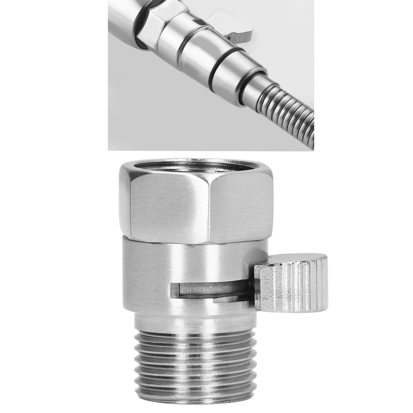 G1/2 Shower Head Sprayer Valve Brass Shut Off Valve Silver Water Control Valve for Home Bathroom V1294-YM0523-3112220002311