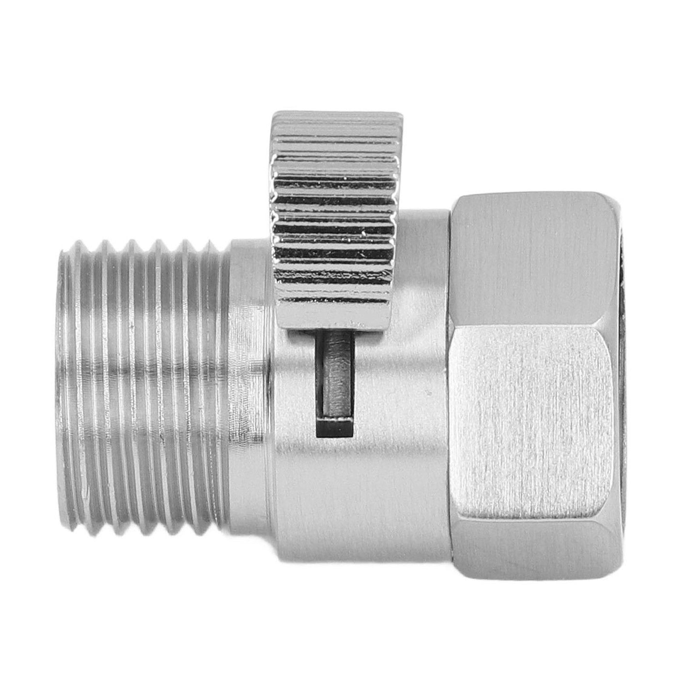 G1/2 Shower Head Sprayer Valve Brass Shut Off Valve Silver Water Control Valve for Home Bathroom V1294-YM0523-3112220002311