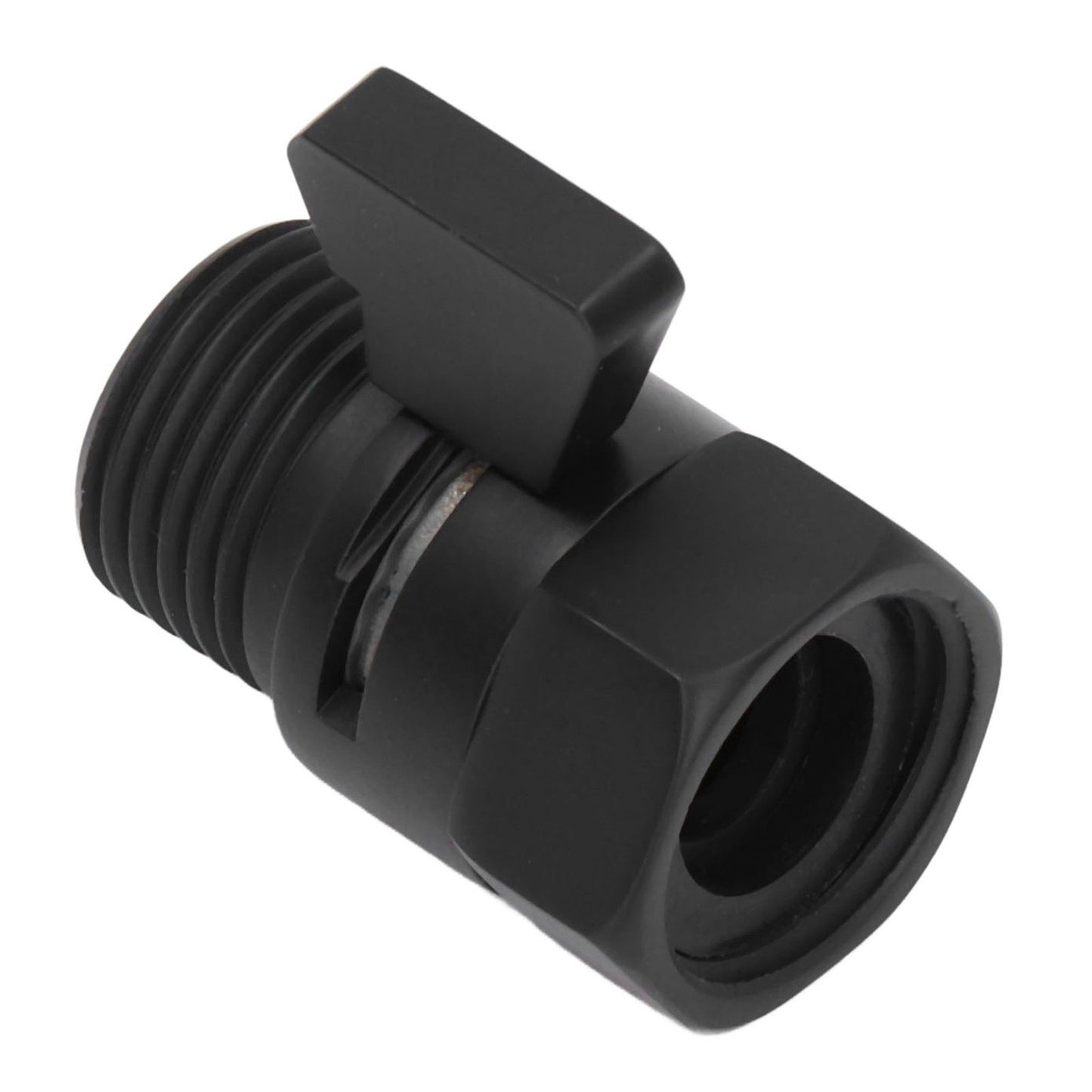 G1/2 Shut Off Valve Brass Water Control Valve Black Shower Head Sprayer Valve for Household Bathroom V1294-YM0523-3112220002411