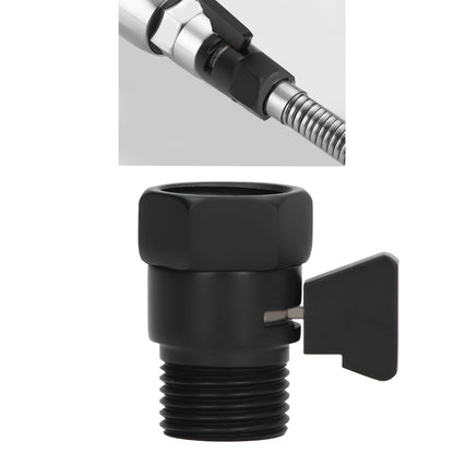 G1/2 Shut Off Valve Brass Water Control Valve Black Shower Head Sprayer Valve for Household Bathroom V1294-YM0523-3112220002411