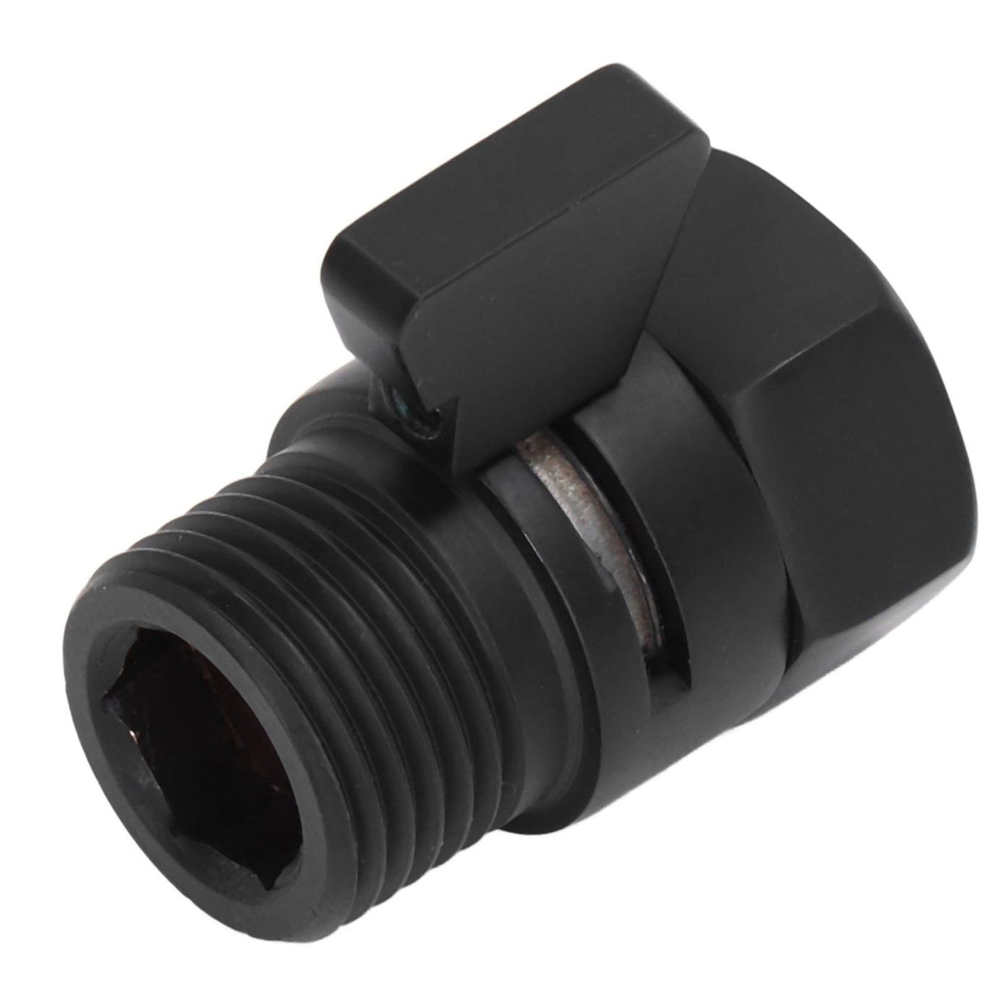 G1/2 Shut Off Valve Brass Water Control Valve Black Shower Head Sprayer Valve for Household Bathroom V1294-YM0523-3112220002411