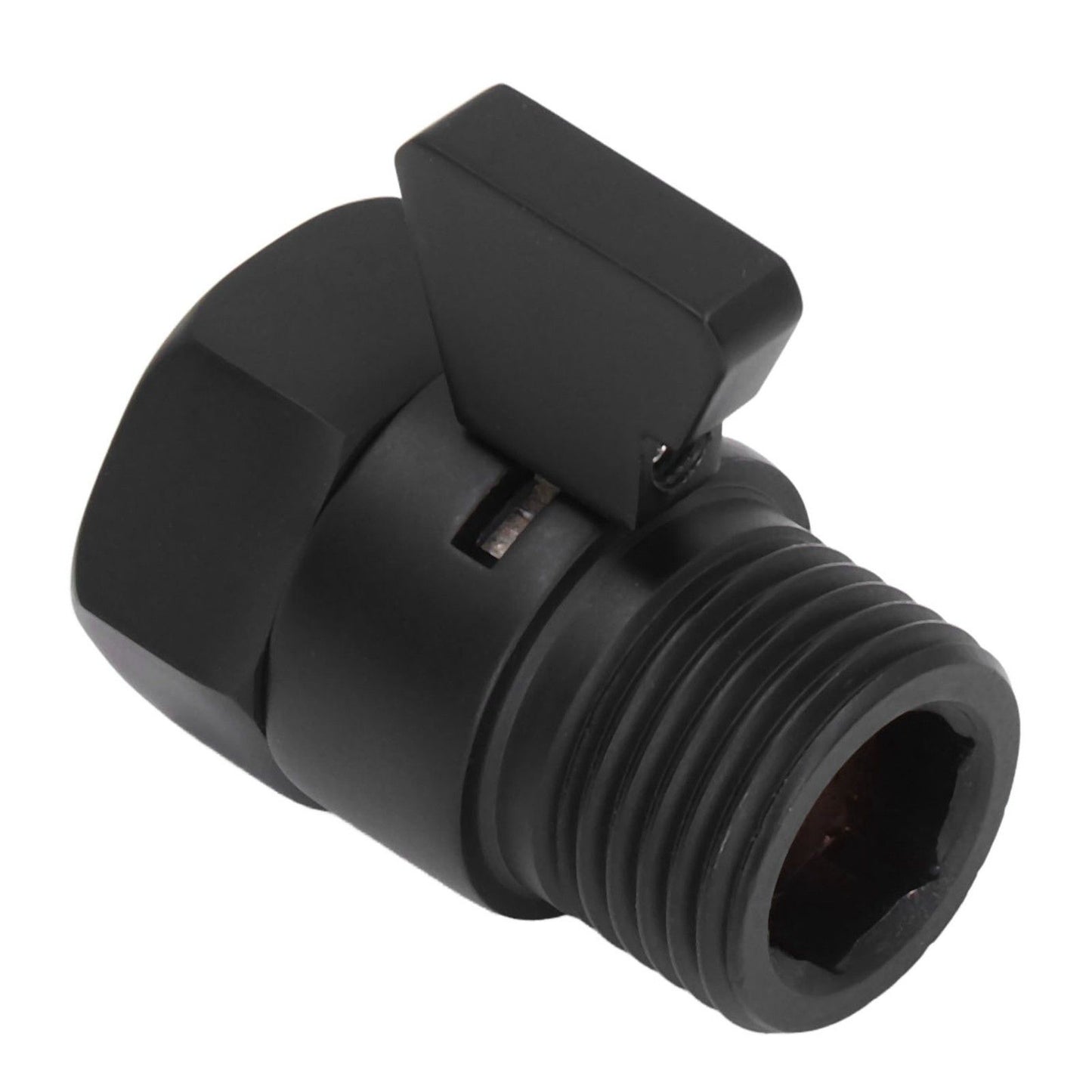 G1/2 Shut Off Valve Brass Water Control Valve Black Shower Head Sprayer Valve for Household Bathroom V1294-YM0523-3112220002411