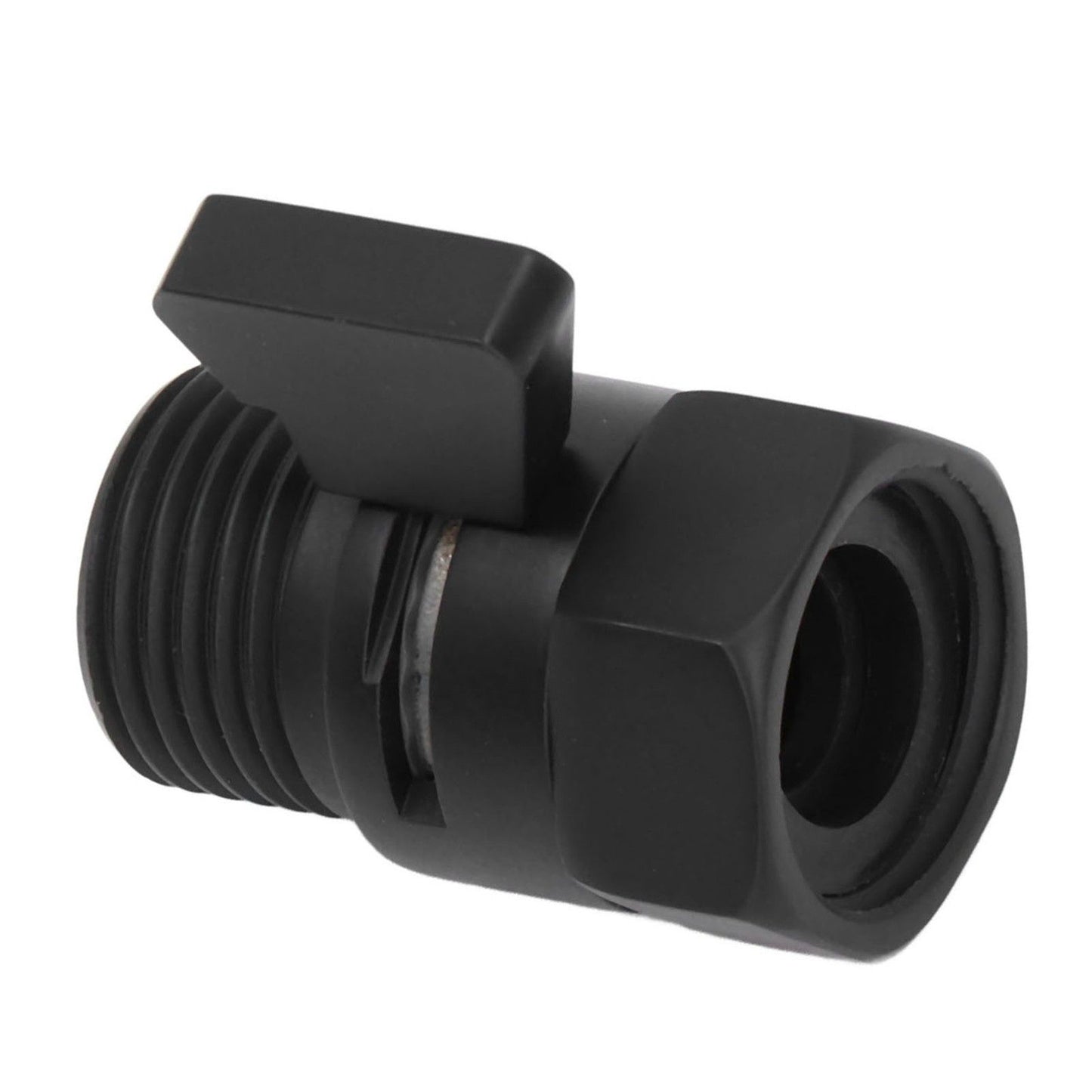 G1/2 Shut Off Valve Brass Water Control Valve Black Shower Head Sprayer Valve for Household Bathroom V1294-YM0523-3112220002411
