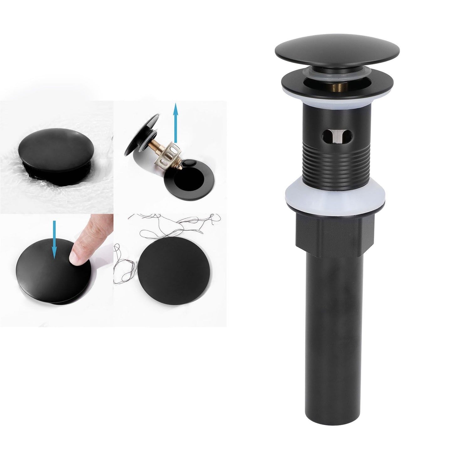 Sink Drain Stopper Copper Stainless Steel Wash Basin Sink Drain Bathroom Accessory for Kitchen V1294-YM0523-3112220002511