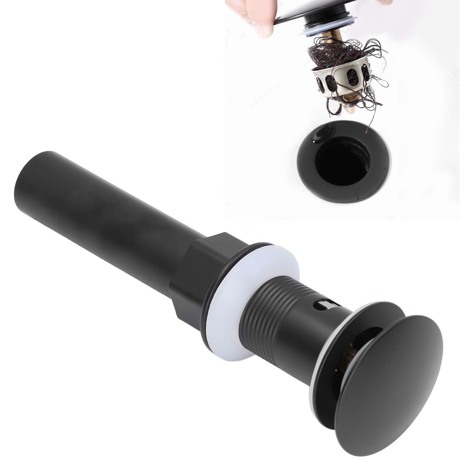 Sink Drain Stopper Copper Stainless Steel Wash Basin Sink Drain Bathroom Accessory for Kitchen V1294-YM0523-3112220002511