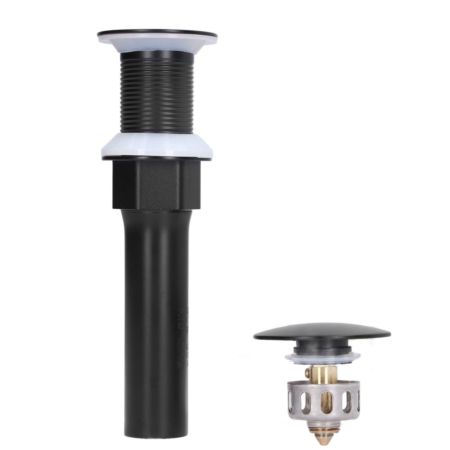 Round Popup Sink Drain Copper Stainless Steel Drain Stopper with Filter Basket Bathroom Accessory for V1294-YM0523-3112220002611