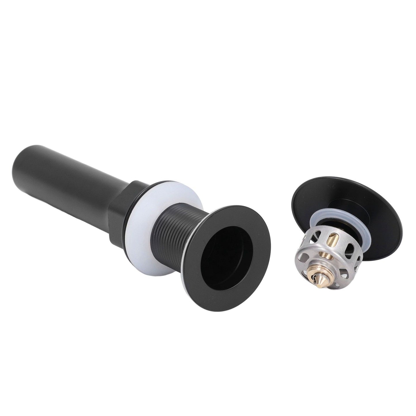 Round Popup Sink Drain Copper Stainless Steel Drain Stopper with Filter Basket Bathroom Accessory for V1294-YM0523-3112220002611