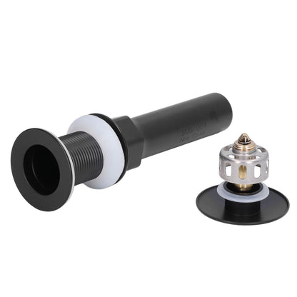 Round Popup Sink Drain Copper Stainless Steel Drain Stopper with Filter Basket Bathroom Accessory for V1294-YM0523-3112220002611