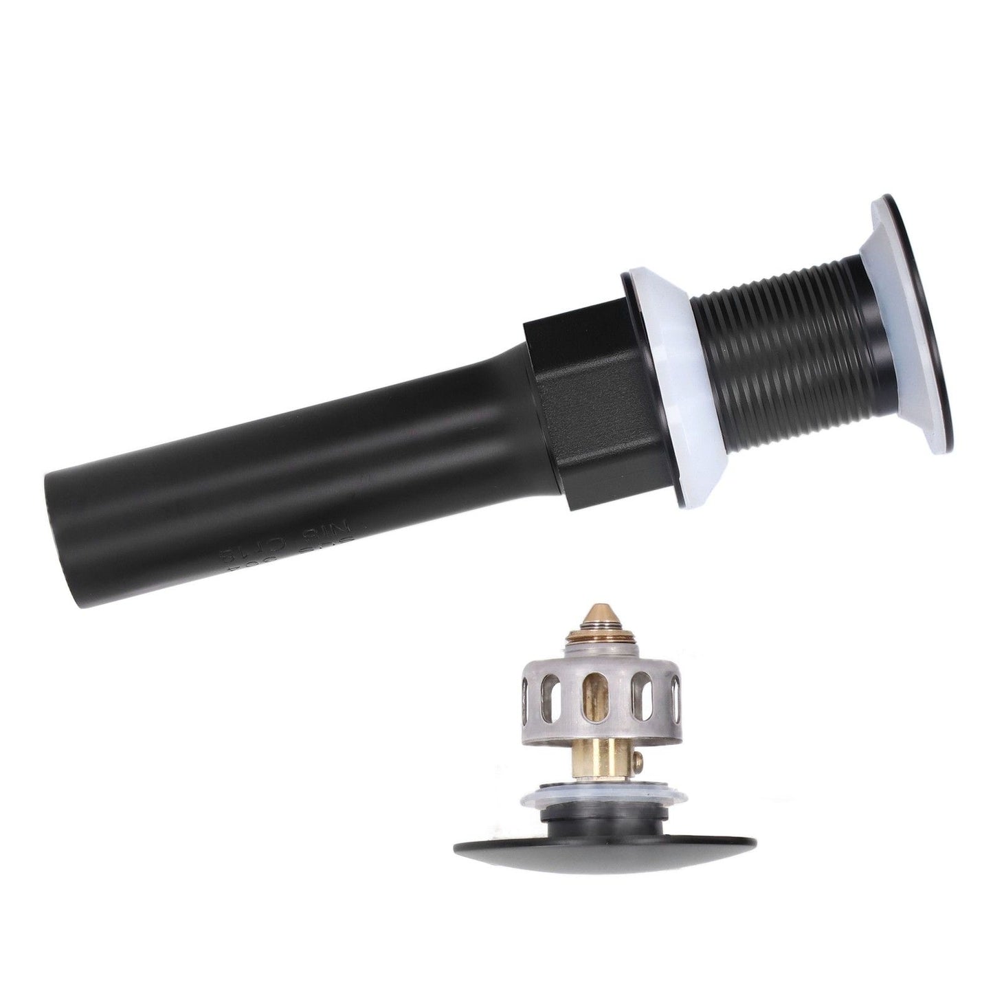 Round Popup Sink Drain Copper Stainless Steel Drain Stopper with Filter Basket Bathroom Accessory for V1294-YM0523-3112220002611