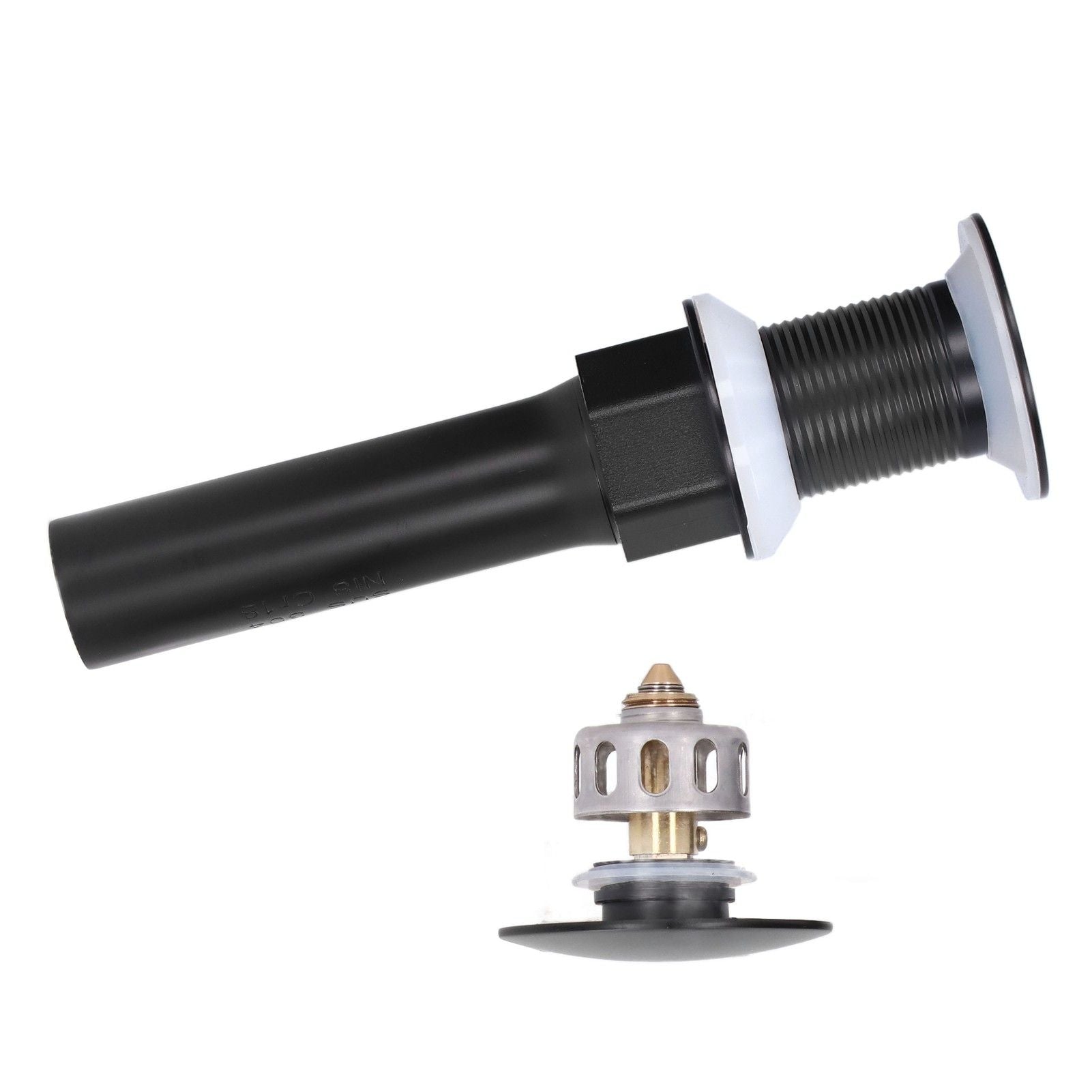 Round Popup Sink Drain Copper Stainless Steel Drain Stopper with Filter Basket Bathroom Accessory for V1294-YM0523-3112220002611