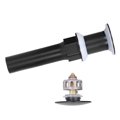 Round Popup Sink Drain Copper Stainless Steel Drain Stopper with Filter Basket Bathroom Accessory for V1294-YM0523-3112220002611