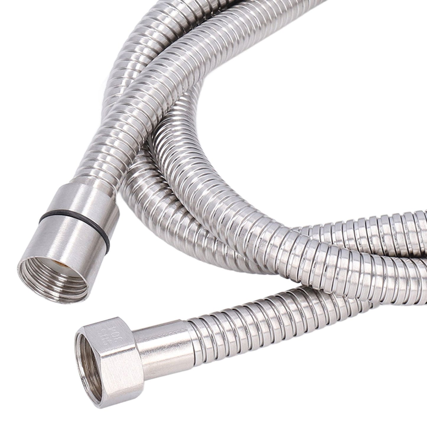 Stainless Steel Shower Hose Explosion Proof G1/2 Shower Head Hose for Bathroom Silver 1.5m/4.9ft V1294-YM0523-3112220003311