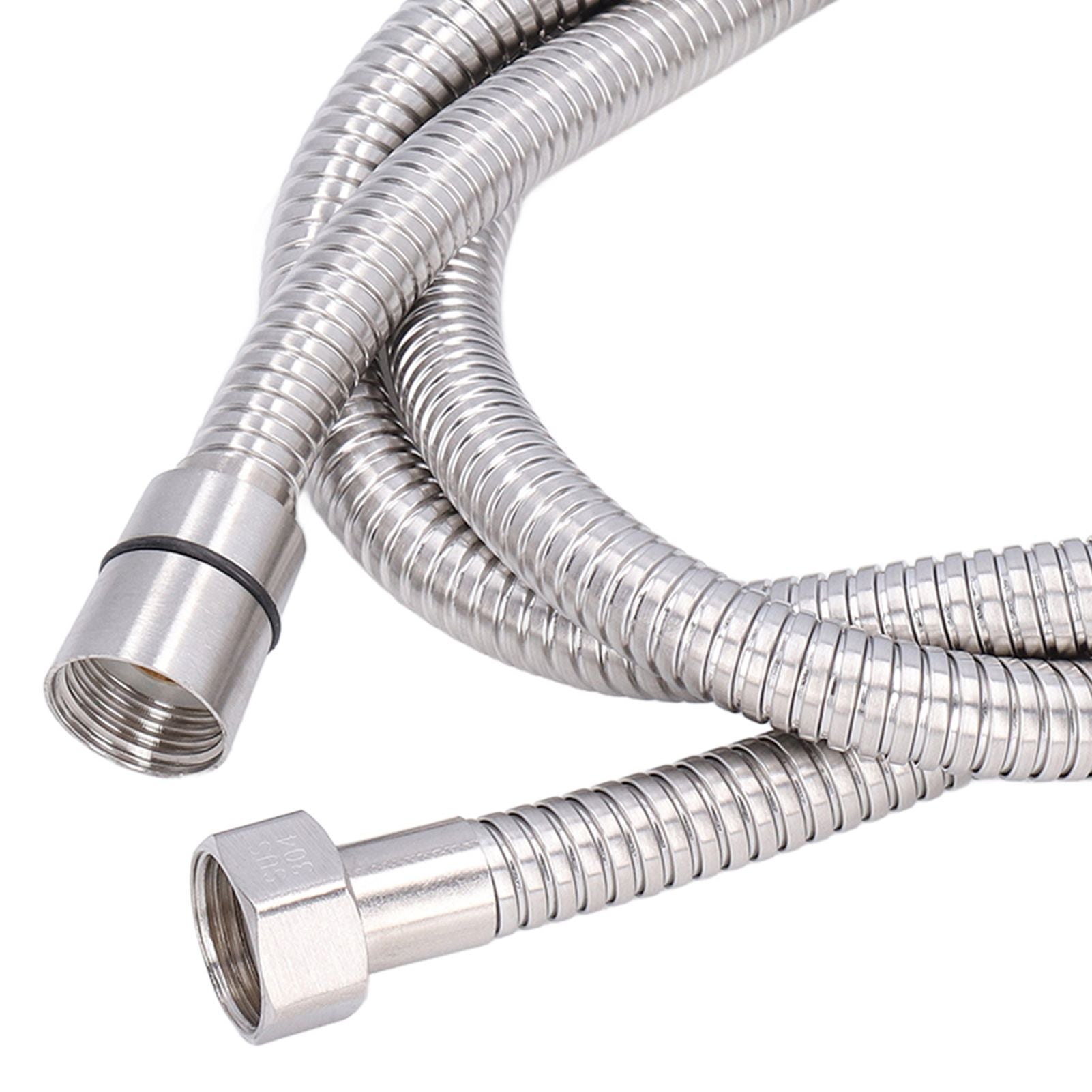 Stainless Steel Shower Hose Explosion Proof G1/2 Shower Head Hose for Bathroom Silver 1.5m/4.9ft V1294-YM0523-3112220003311