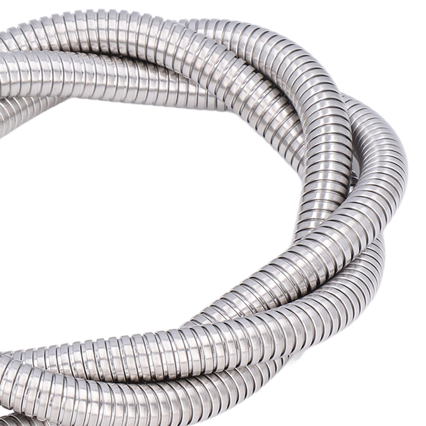 Stainless Steel Shower Hose Explosion Proof G1/2 Shower Head Hose for Bathroom Silver 1.5m/4.9ft V1294-YM0523-3112220003311