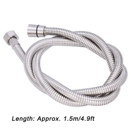 Stainless Steel Shower Hose Explosion Proof G1/2 Shower Head Hose for Bathroom Silver 1.5m/4.9ft V1294-YM0523-3112220003311