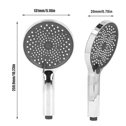 Handheld Shower Head High Pressure G1/2 Thread ABS Electroplated Showerhead for BathroomSilver V1294-YM0523-3112220003611