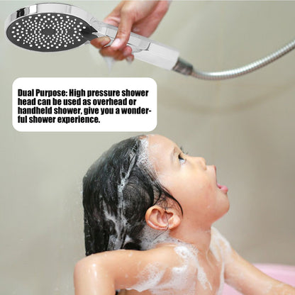 Handheld Shower Head High Pressure G1/2 Thread ABS Electroplated Showerhead for BathroomSilver V1294-YM0523-3112220003611