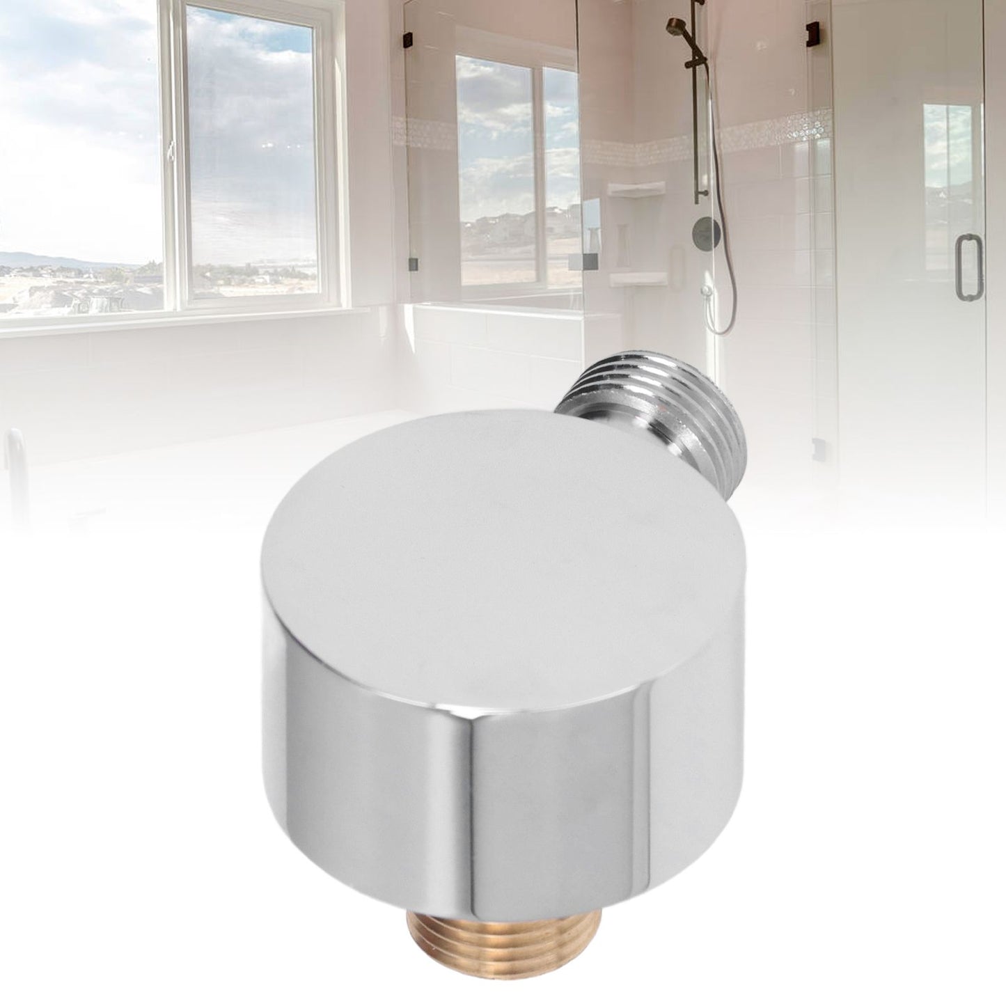 Shower Adapter Brass Construction Chrome Plated G1/2 Wall Mounted Easy Installation Round Shower Hose V1294-YM0523-3112220003711