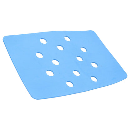 Shower Chair Cushion Paste Fixed Keep Warm EVA Blue Perforation Design Portable Shower Stool Cushion V1294-YM0523-3112220003811