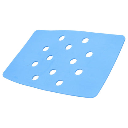 Shower Chair Cushion Paste Fixed Keep Warm EVA Blue Perforation Design Portable Shower Stool Cushion V1294-YM0523-3112220003811