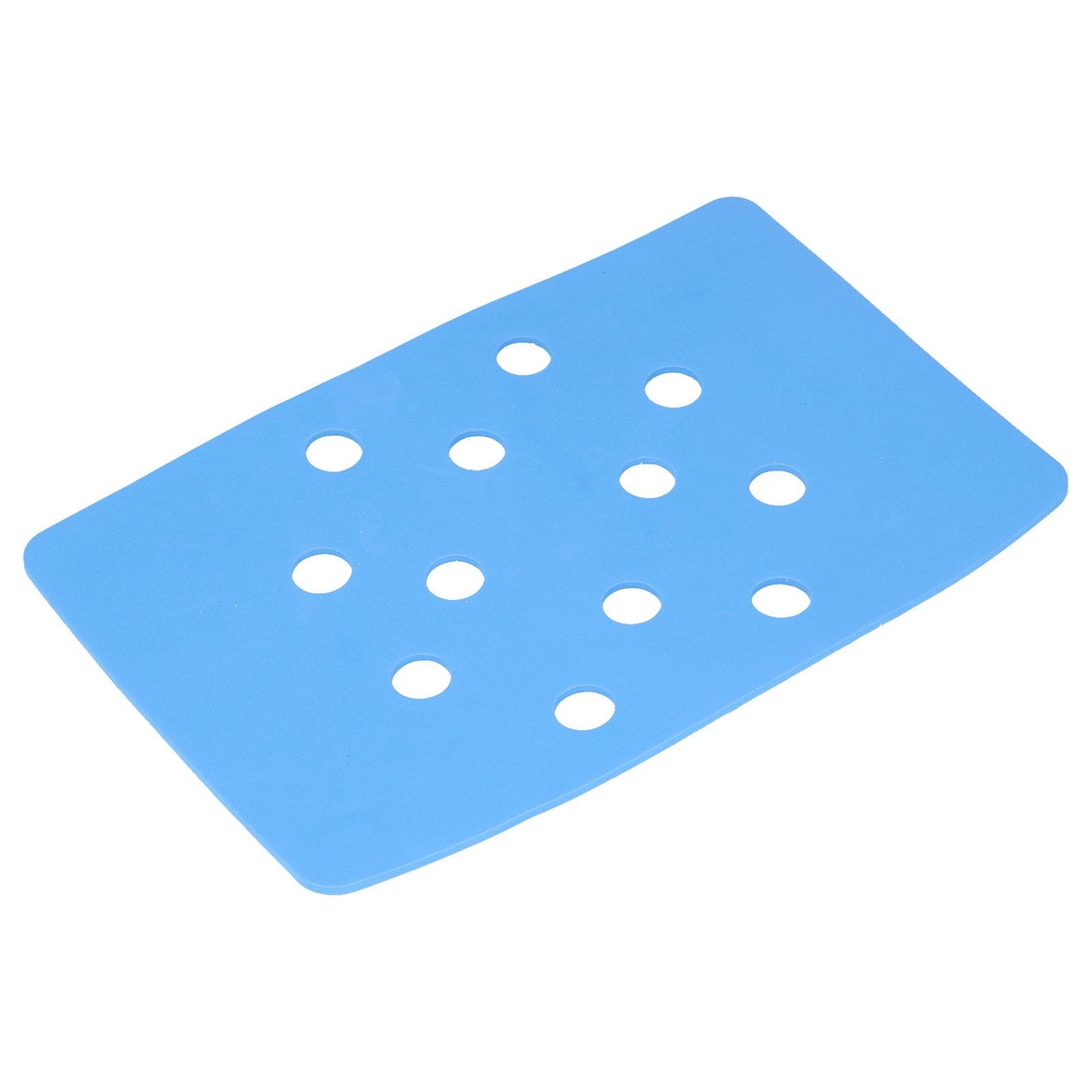 Shower Chair Cushion Paste Fixed Keep Warm EVA Blue Perforation Design Portable Shower Stool Cushion V1294-YM0523-3112220003811