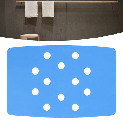 Shower Chair Cushion Paste Fixed Keep Warm EVA Blue Perforation Design Portable Shower Stool Cushion V1294-YM0523-3112220003811