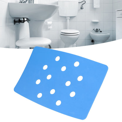 Shower Chair Cushion Paste Fixed Keep Warm EVA Blue Perforation Design Portable Shower Stool Cushion V1294-YM0523-3112220003811