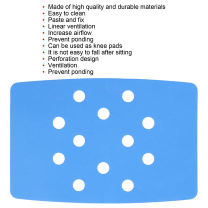 Shower Chair Cushion Paste Fixed Keep Warm EVA Blue Perforation Design Portable Shower Stool Cushion V1294-YM0523-3112220003811