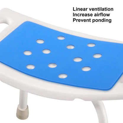 Shower Chair Cushion Paste Fixed Keep Warm EVA Blue Perforation Design Portable Shower Stool Cushion V1294-YM0523-3112220003811
