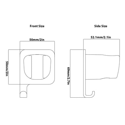 Shower Head Bracket Plastic Adhesive Nail Free Waterproof Bidet Sprayer Holder for Home Hotel Bathroom V1294-YM0523-3112220003911