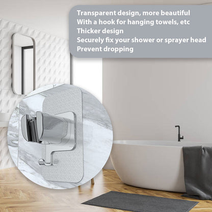 Shower Head Bracket Plastic Adhesive Nail Free Waterproof Bidet Sprayer Holder for Home Hotel Bathroom V1294-YM0523-3112220003911