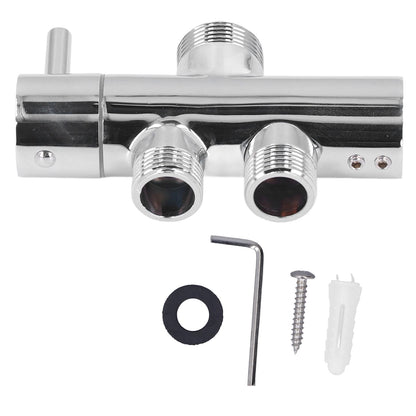 G3/4 to G1/2 Shower Arm Diverter Leakproof Tee Connector Brass Shower Diverter Valve for Bathroom V1294-YM0523-3112220004011