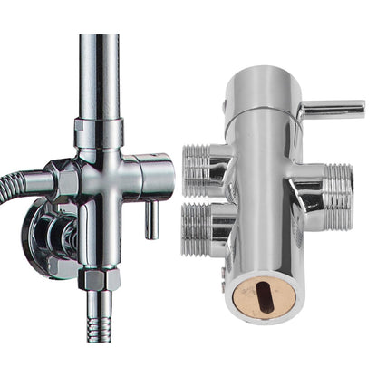 G3/4 to G1/2 Shower Arm Diverter Leakproof Tee Connector Brass Shower Diverter Valve for Bathroom V1294-YM0523-3112220004011