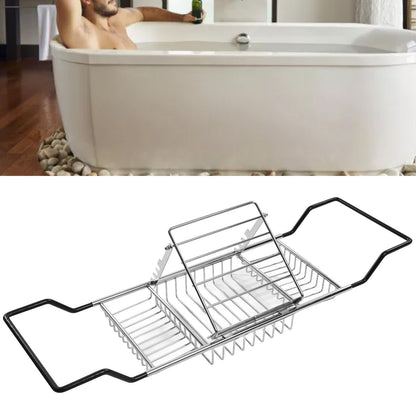 Metal Bathtub Rack Retractable Adjustable Removable Stand Bathroom Caddy Tray Rack for Hotels Bathrooms V1294-YM0523-3112220004511