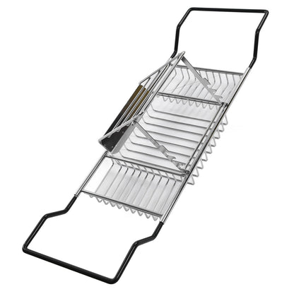 Metal Bathtub Rack Retractable Adjustable Removable Stand Bathroom Caddy Tray Rack for Hotels Bathrooms V1294-YM0523-3112220004511