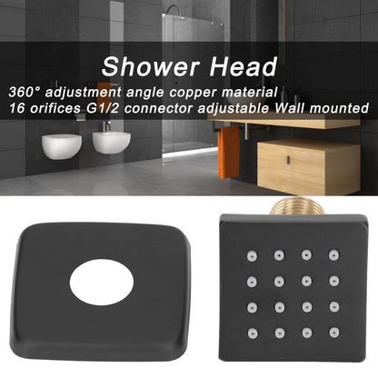 Body Spray Jets Quadrate 360 degrees Adjustable Massage Spa Side Sprayer 16 Orifices Wall Mounted Sprayer V1294-YM0523-3112220004611